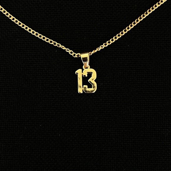Taylor Swift 13 Golden Colored Necklace Swiftie Merch - Picture 1 of 2